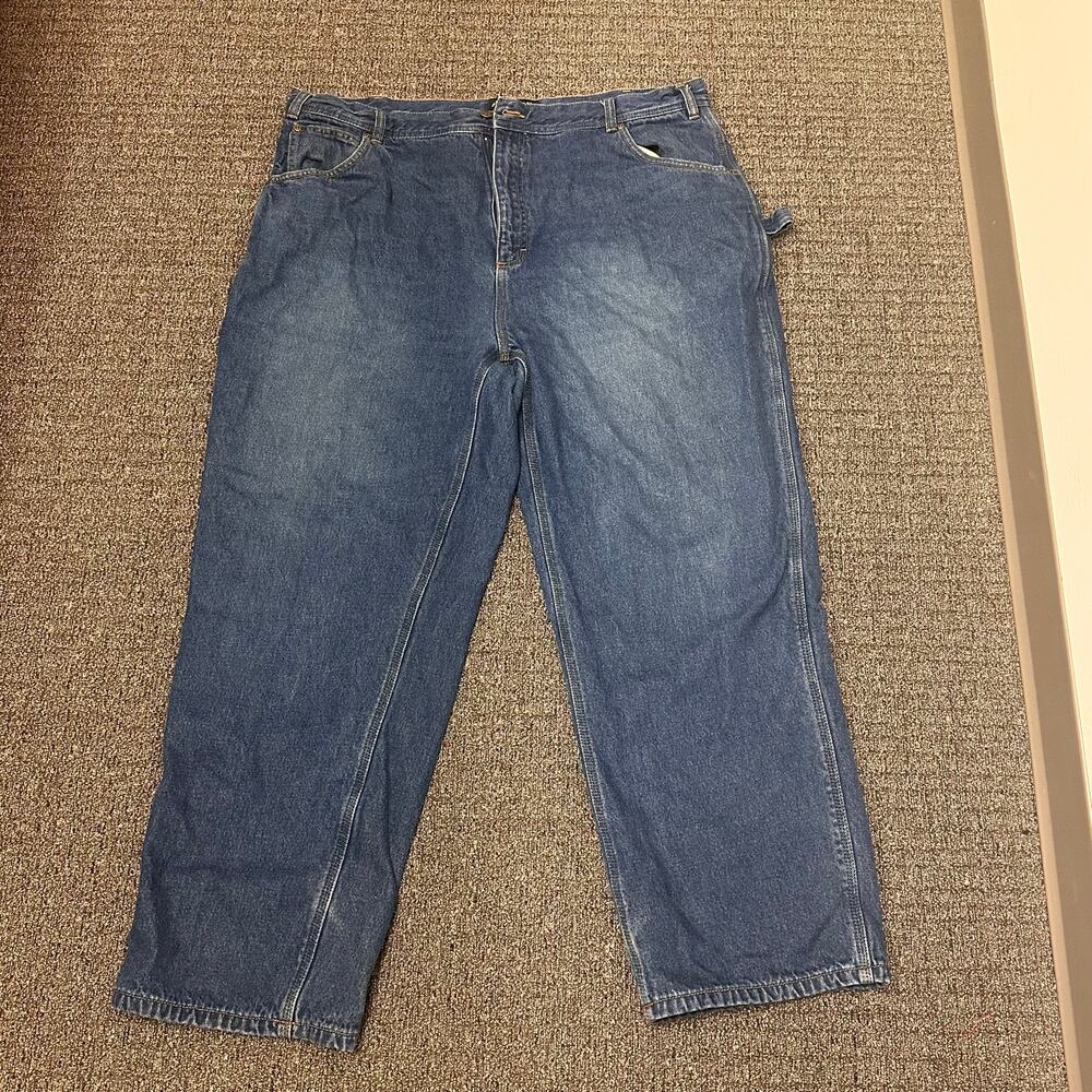 Alaska‎ Bay Outfitters Jeans Men’s 44x32 Flannel Lined Carpenter Blue Jeans